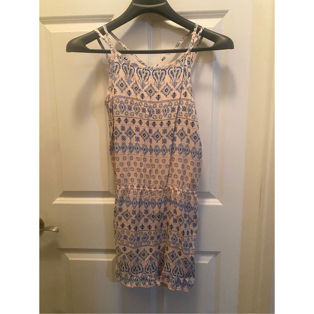 NWT • Girl’s • The Children’s Place • Light Pink Paisley Romper • Size 16